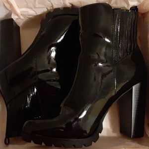 JustFab pad leather ankle boots